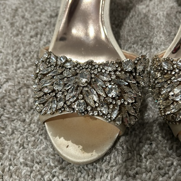 Badgley Mischka wedding bridal shoes with sparkle rhinestones size 9 - Picture 2 of 10